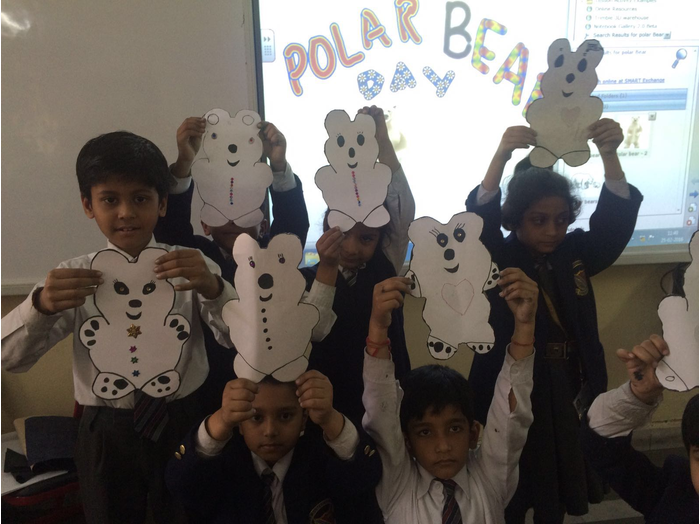 Polar bear day celebrated by students of primary section of- Activities by CMS Gomti Nagar Campus I in March 2017
