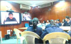 Video conferencing of CMS students with Hon’ble Mr. Piyush Goel, Minister of State (Independent Charge) for Power